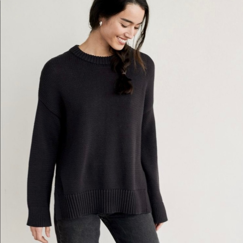 Jenni Kayne Black NWT Cotton BF Sweater